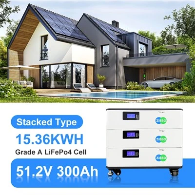 Αποθήκευση οικιακής ενέργειας 15KWH Solar Stacked Battery 51.2V 300Ah Μακράς διάρκειας κύκλου ζωής